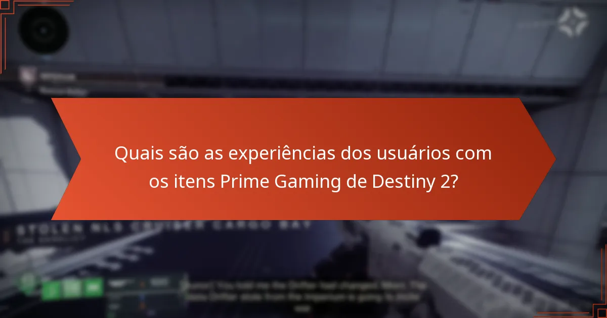 Como os itens Prime Gaming de Destiny 2 se comparam a outros itens?